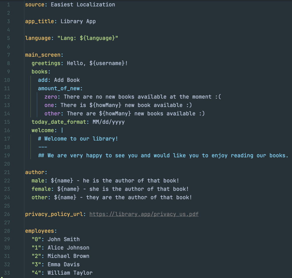 YAML Example